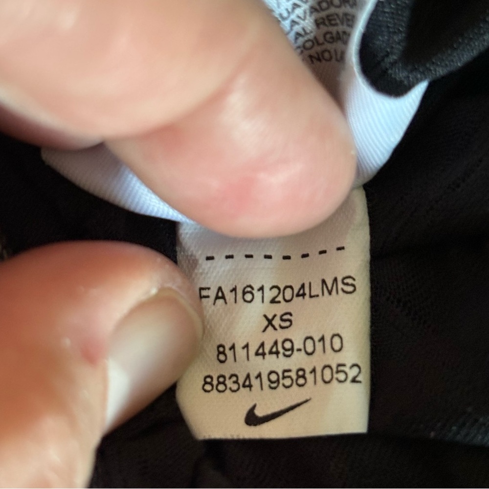 NIKE Dri Fit‎ Striped Black Fabric Criss Cross Double Strap Back Tank Top XS - Picture 5 of 9